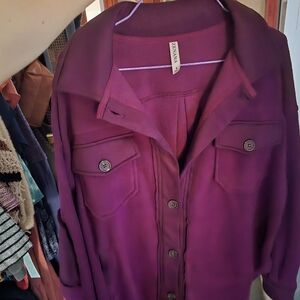 Zenana Outfitters Rich Purple Knit Top